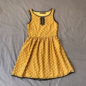 Dear Creatures Seberg Polka Dot Dress in Yellow✨